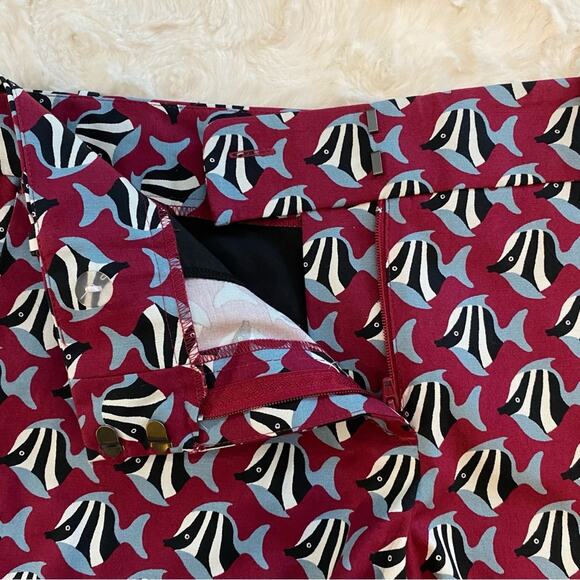 Ann Taylor Chino Purple Fish Signature 5” Inseam Shorts Size 4 Women - Picture 4 of 12